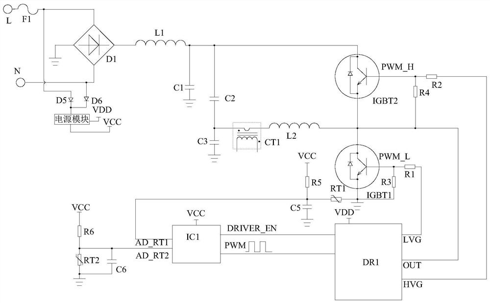 Electromagnetic heating appliance and temperature measuring device and method thereof