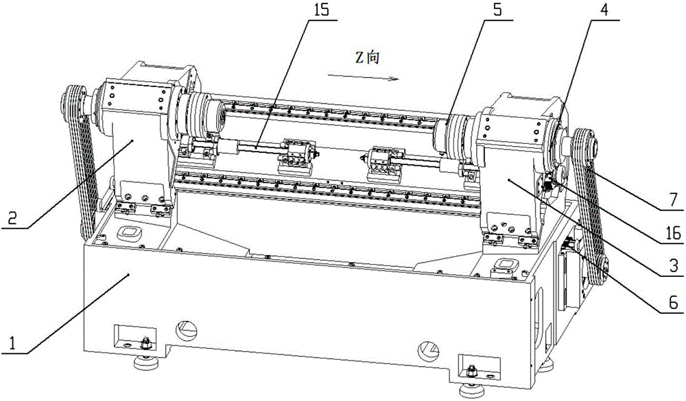 Oblique lathe bed double-spindle and double-row-tool numerical control lathe capable of achieving automatic feeding and discharging inside