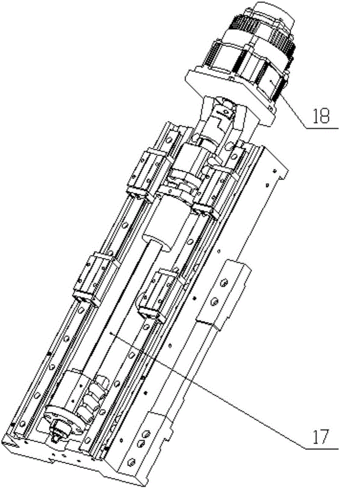 Oblique lathe bed double-spindle and double-row-tool numerical control lathe capable of achieving automatic feeding and discharging inside