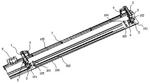 Automatic polishing and derusting system for two sides of U-shaped rib