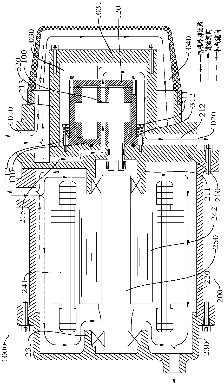 Electric oil pump assembly, steering system and lubricating system