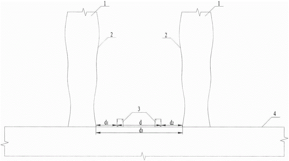 Ship lift guide rail parallelism measurement method