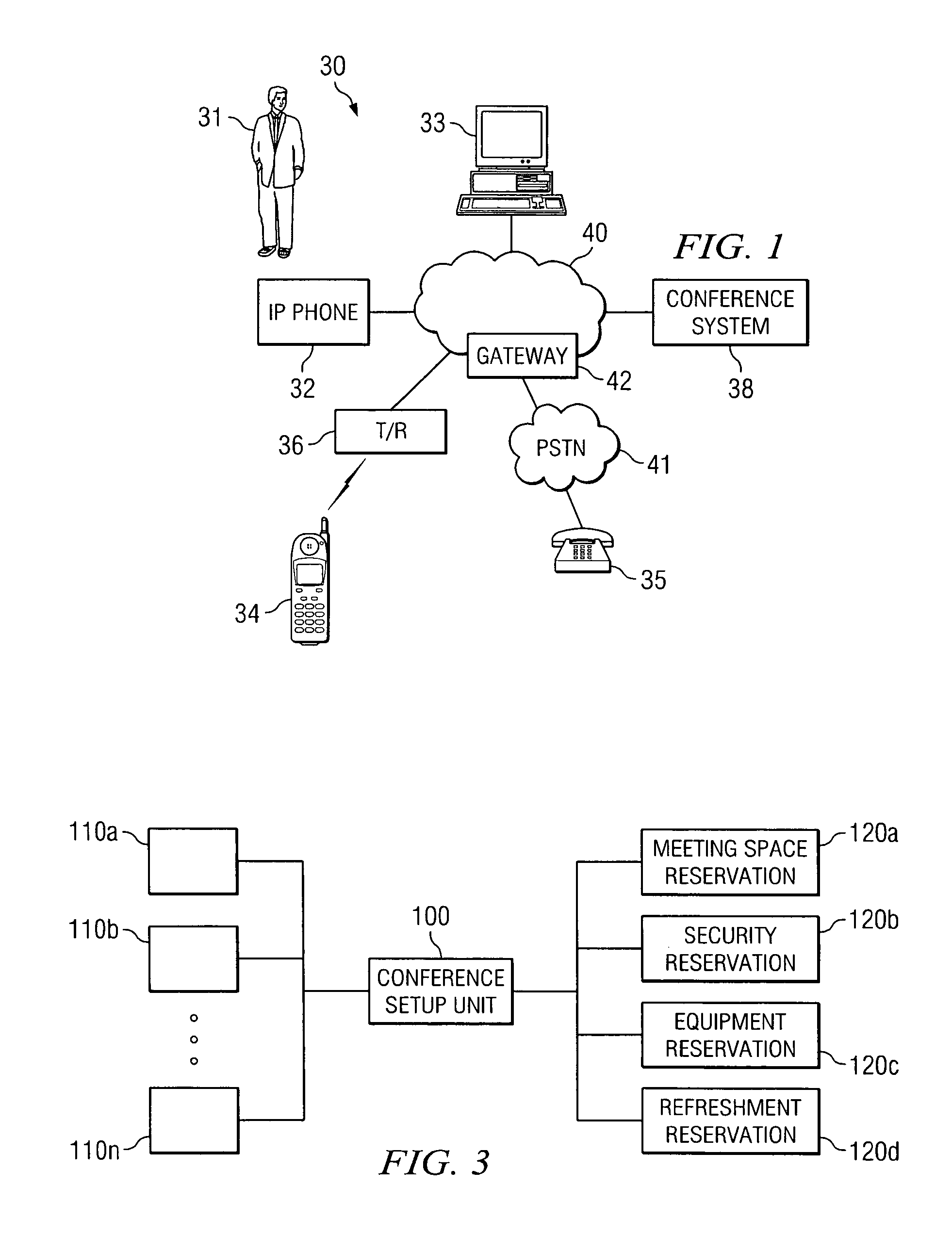 Method and system for reserving resources of a multipoint conference