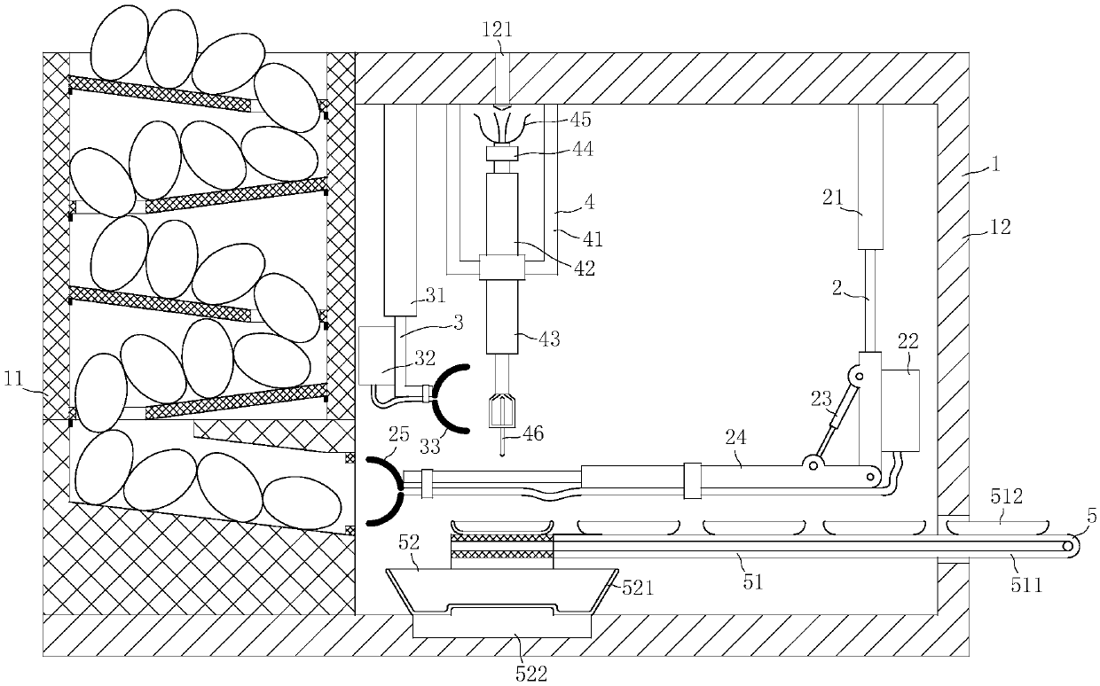 A household intelligent egg-beating robot