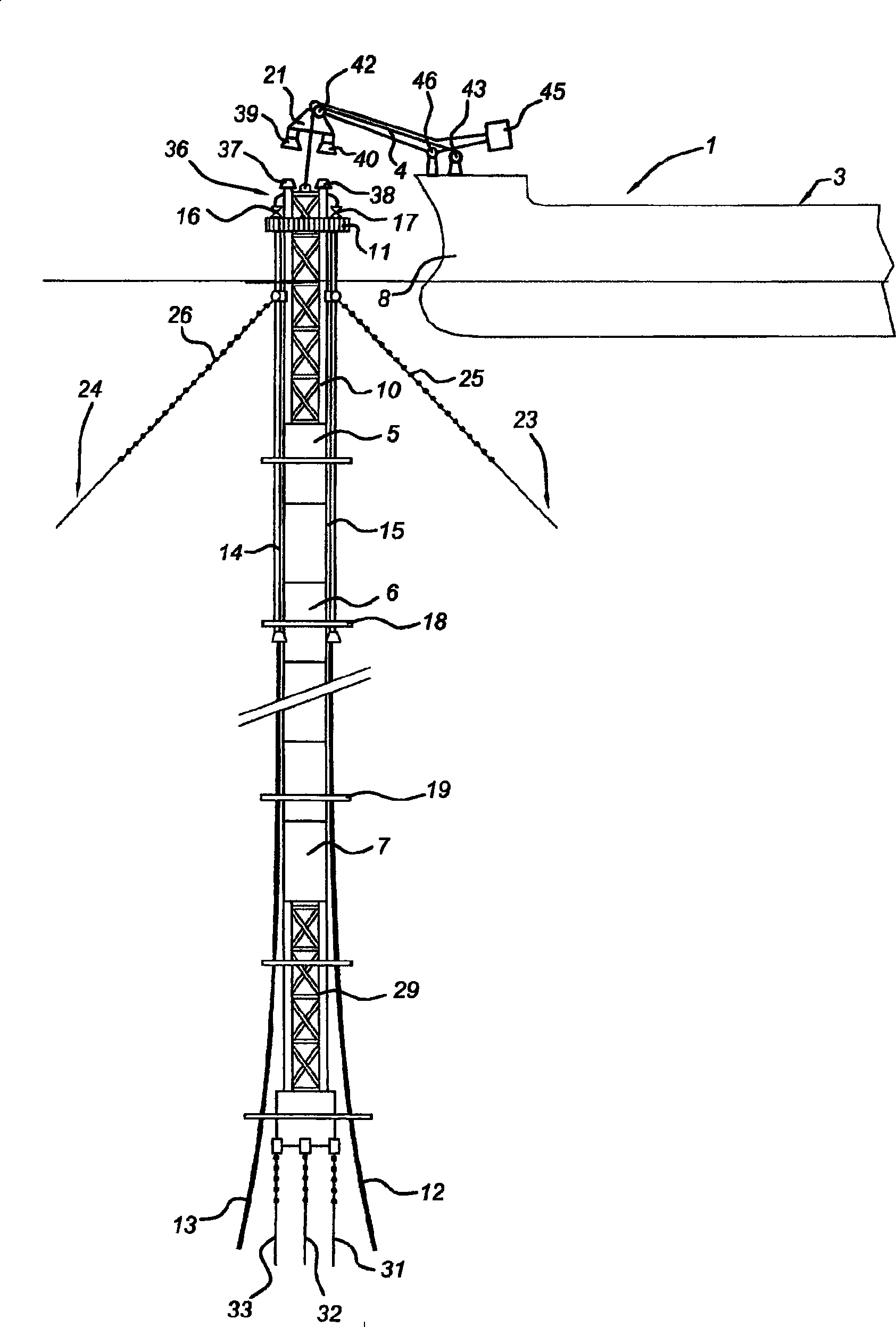 Deep water hydrocarbon transfer system