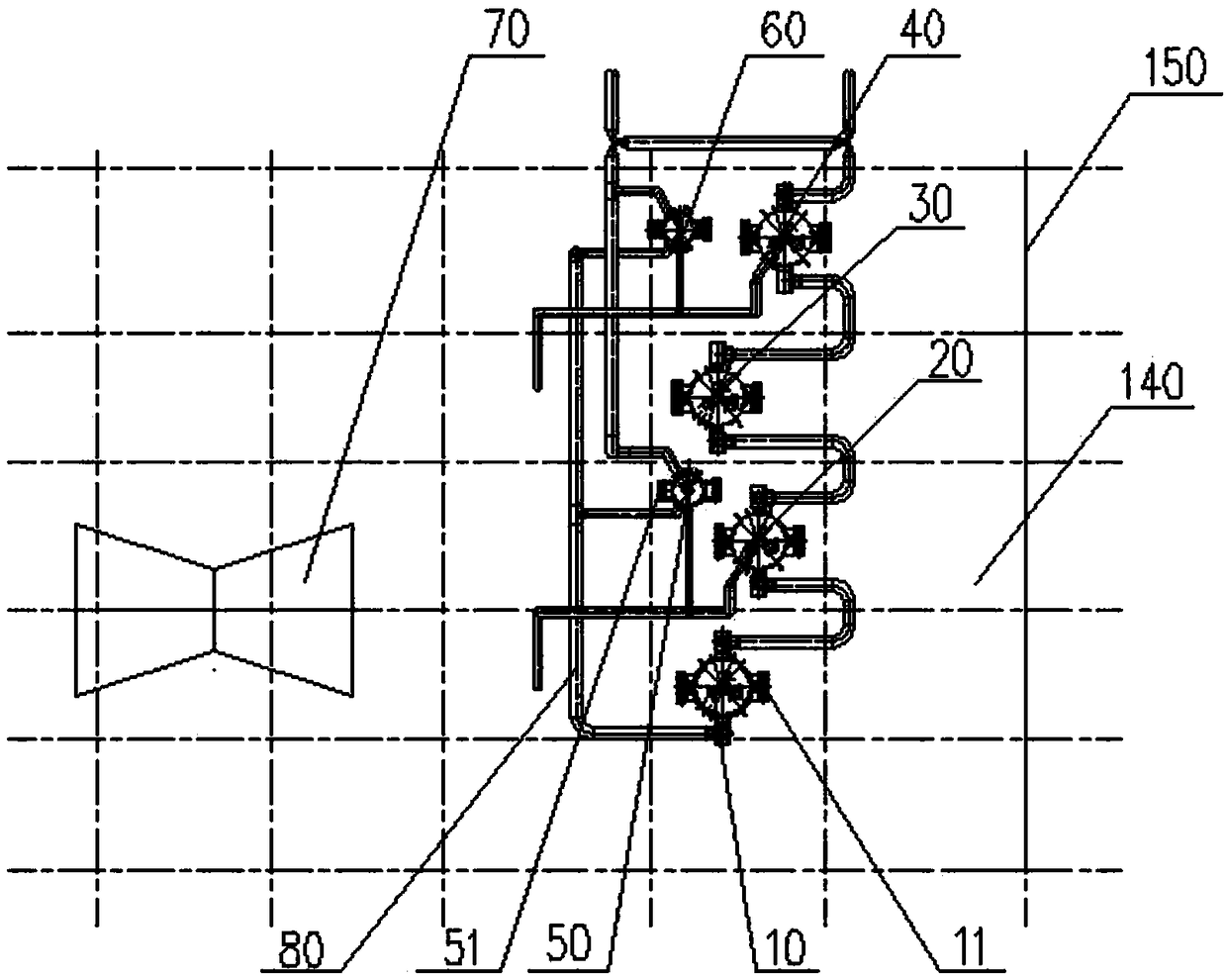 Secondary reheating million unit high-pressure heater system structure and application method thereof