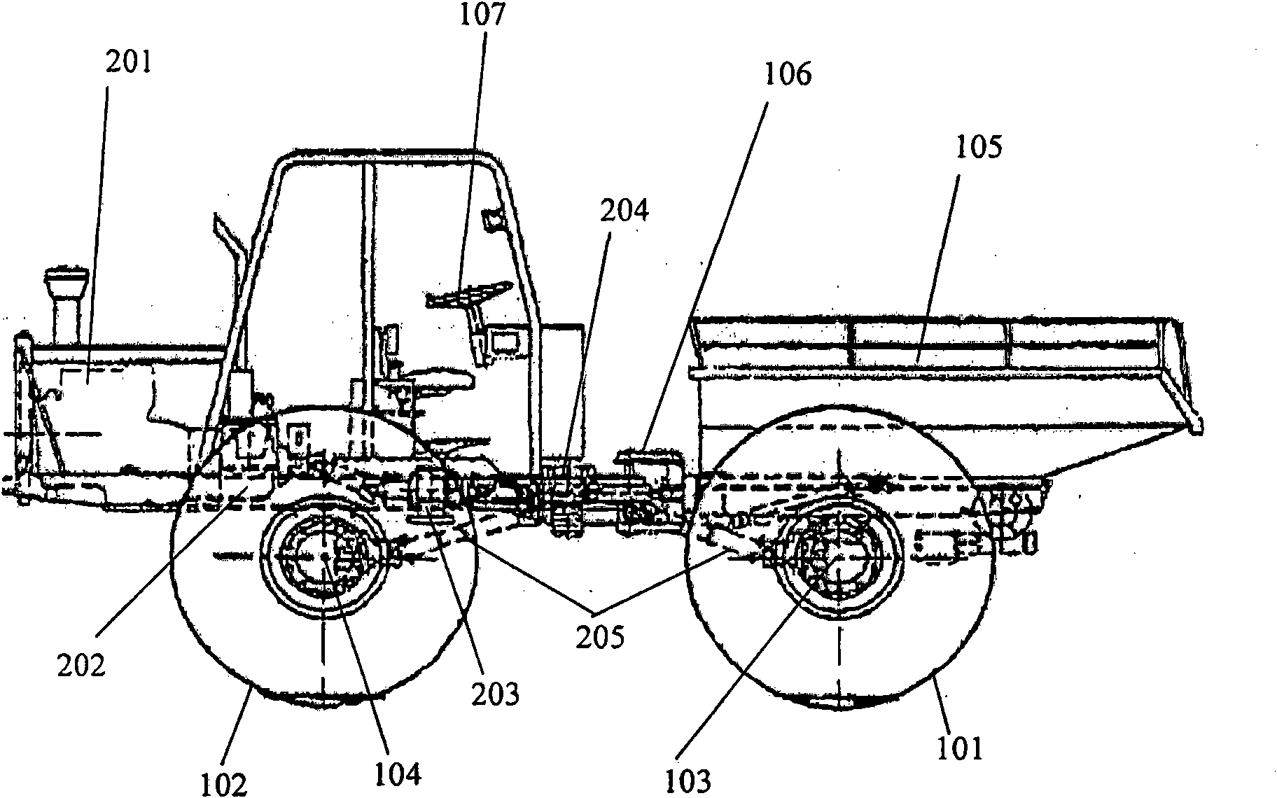 Vehicle for transporting loads