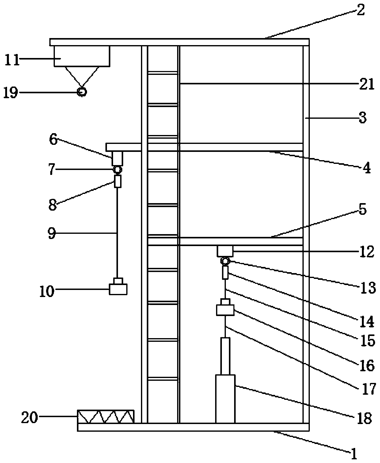 Falling safety protection system comprehensive performance tester and testing method thereof