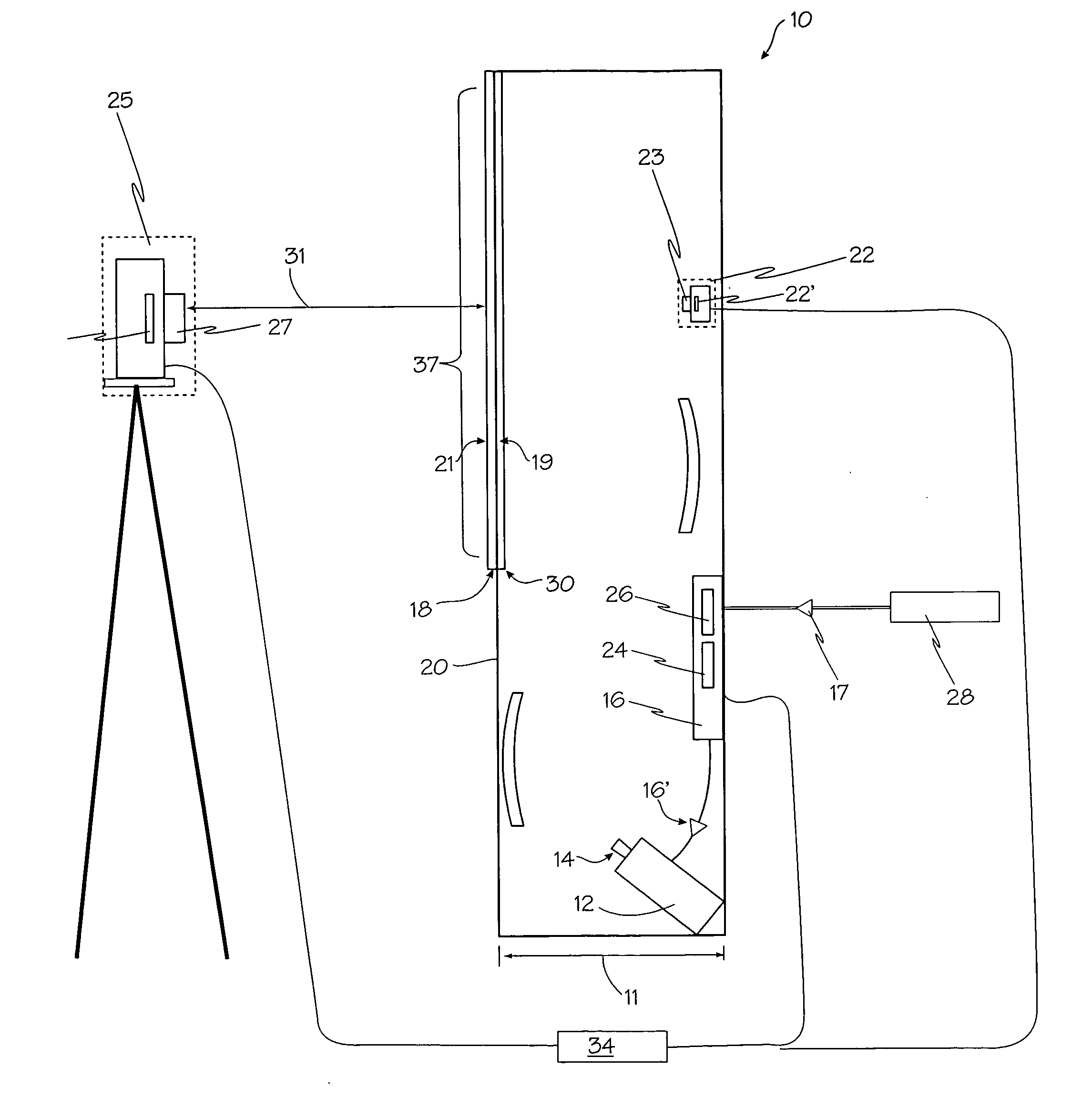 Dual camera calibration technique for video projection systems