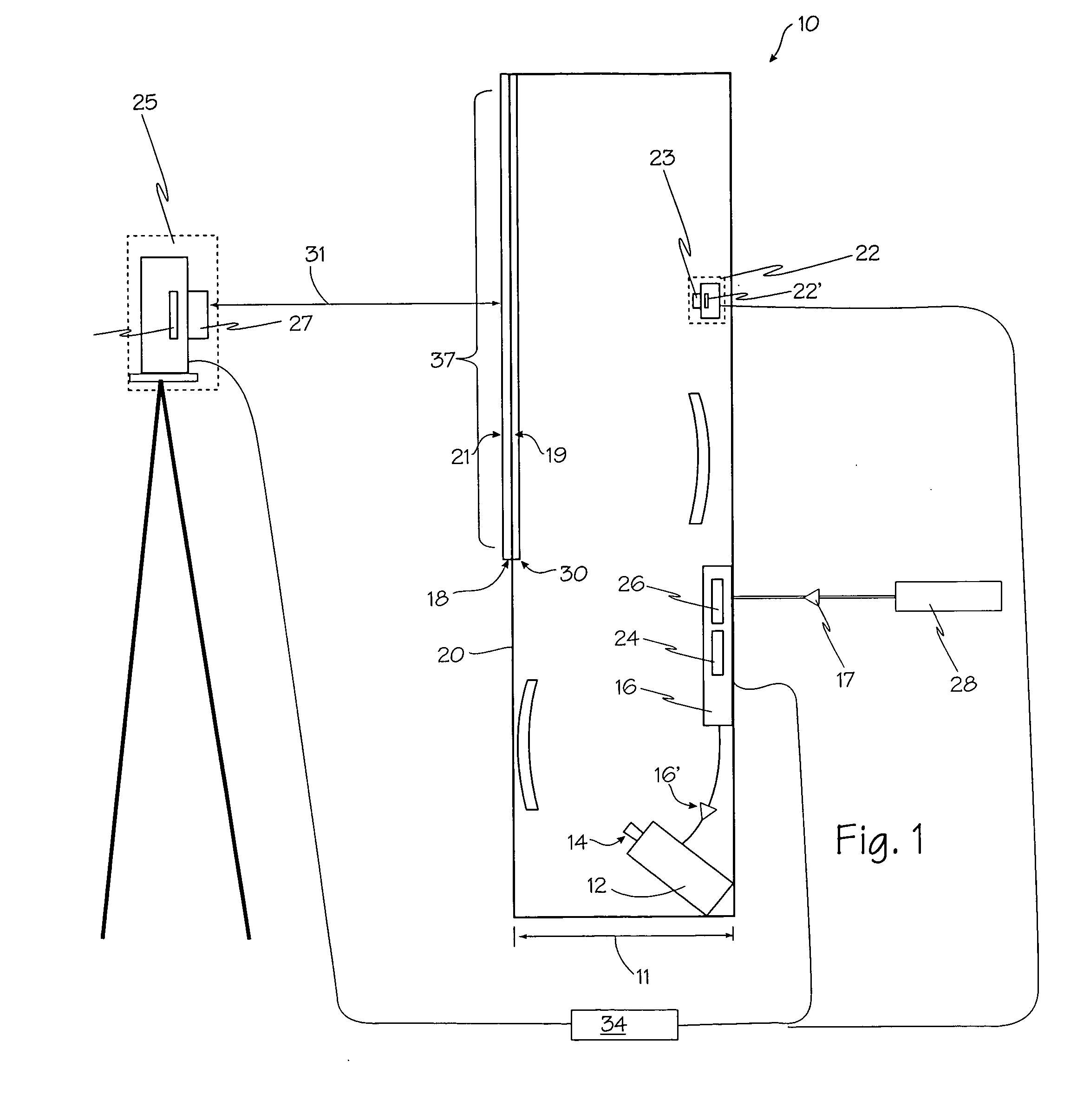 Dual camera calibration technique for video projection systems