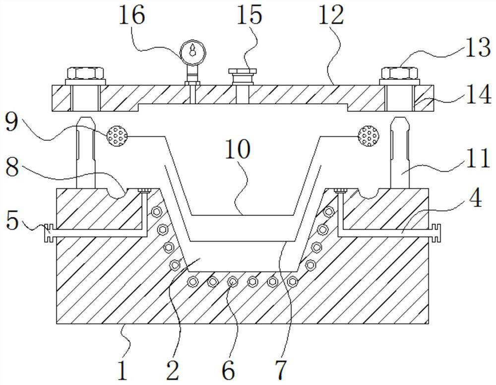 Hydrogen energy automobile carbon fiber product forming mold and forming method