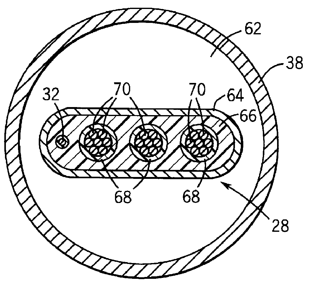 Method and apparatus for retaining a cable in a conduit