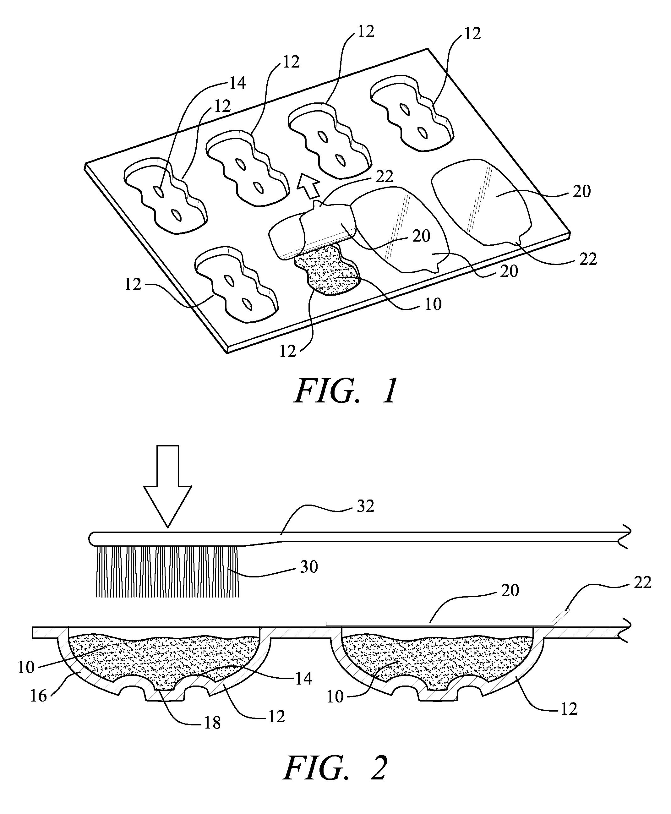 Toothpaste composition and method of applying a single serving of toothpaste to a toothbrush