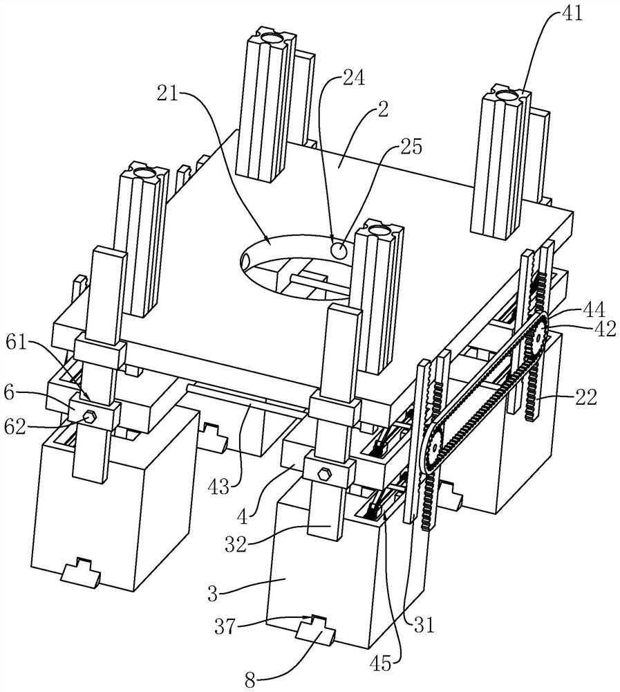 Steel pipe column positioning device and construction method thereof