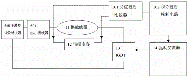 Induction cooker continuous low power control circuit and control method