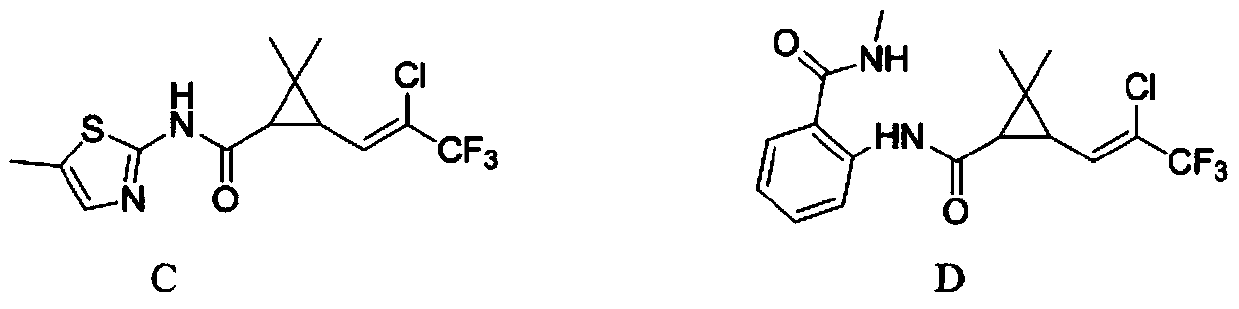 A kind of chrysanthemum compound containing diphenyl ether and its preparation method and application