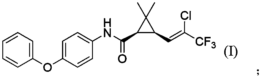 A kind of chrysanthemum compound containing diphenyl ether and its preparation method and application