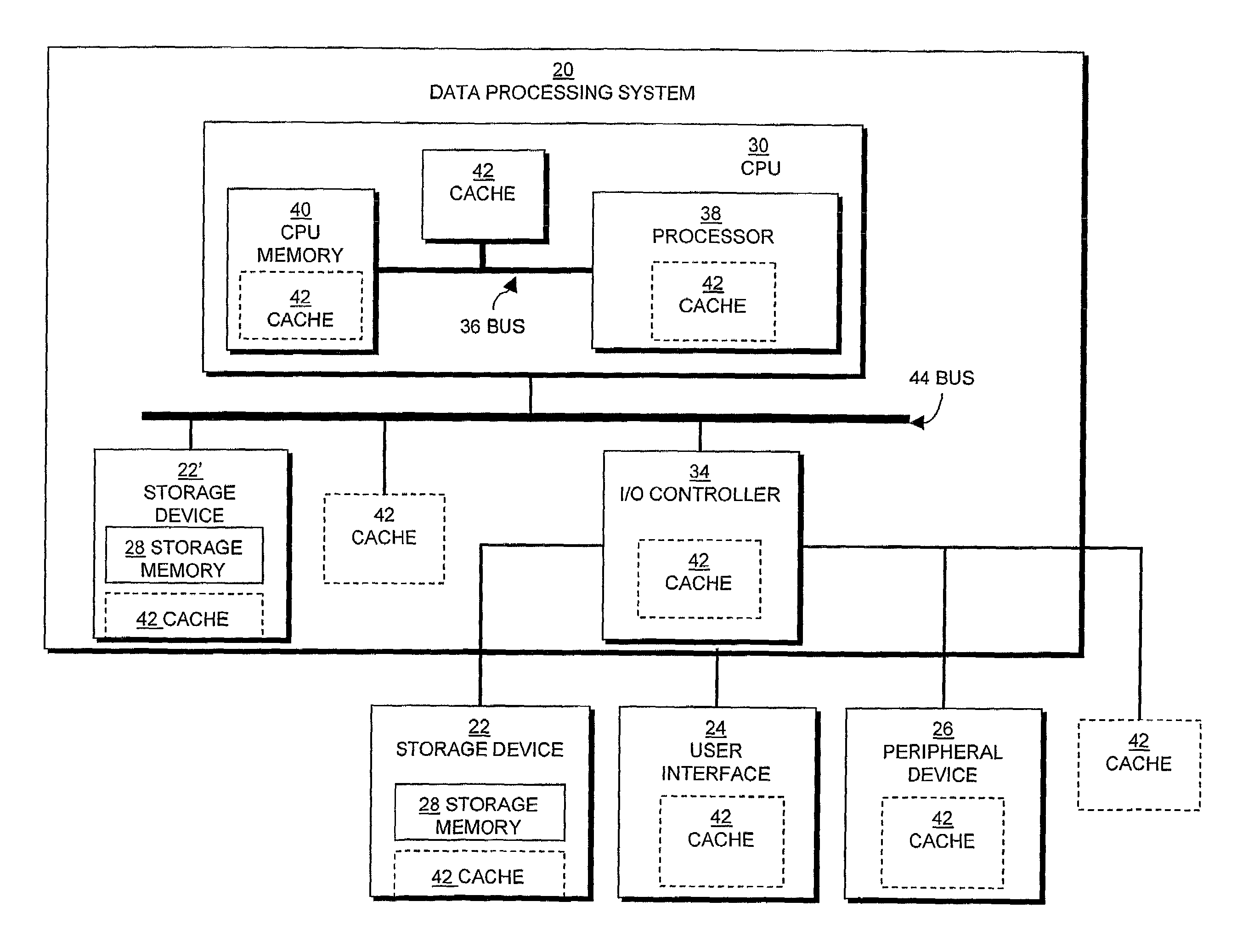 Cache system and method for generating uncached objects from cached and stored object components