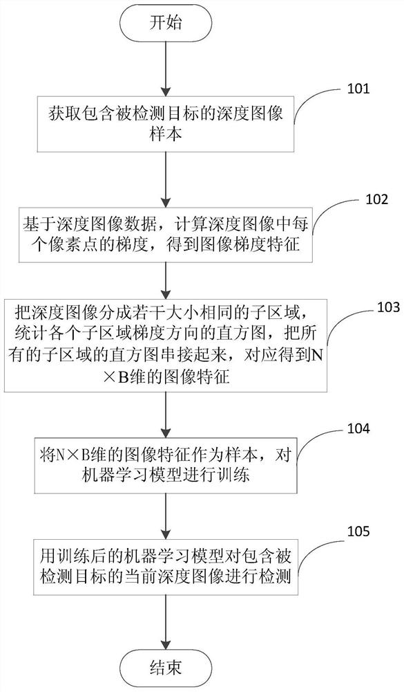 Biometric feature living body recognition detection method and device based on depth image