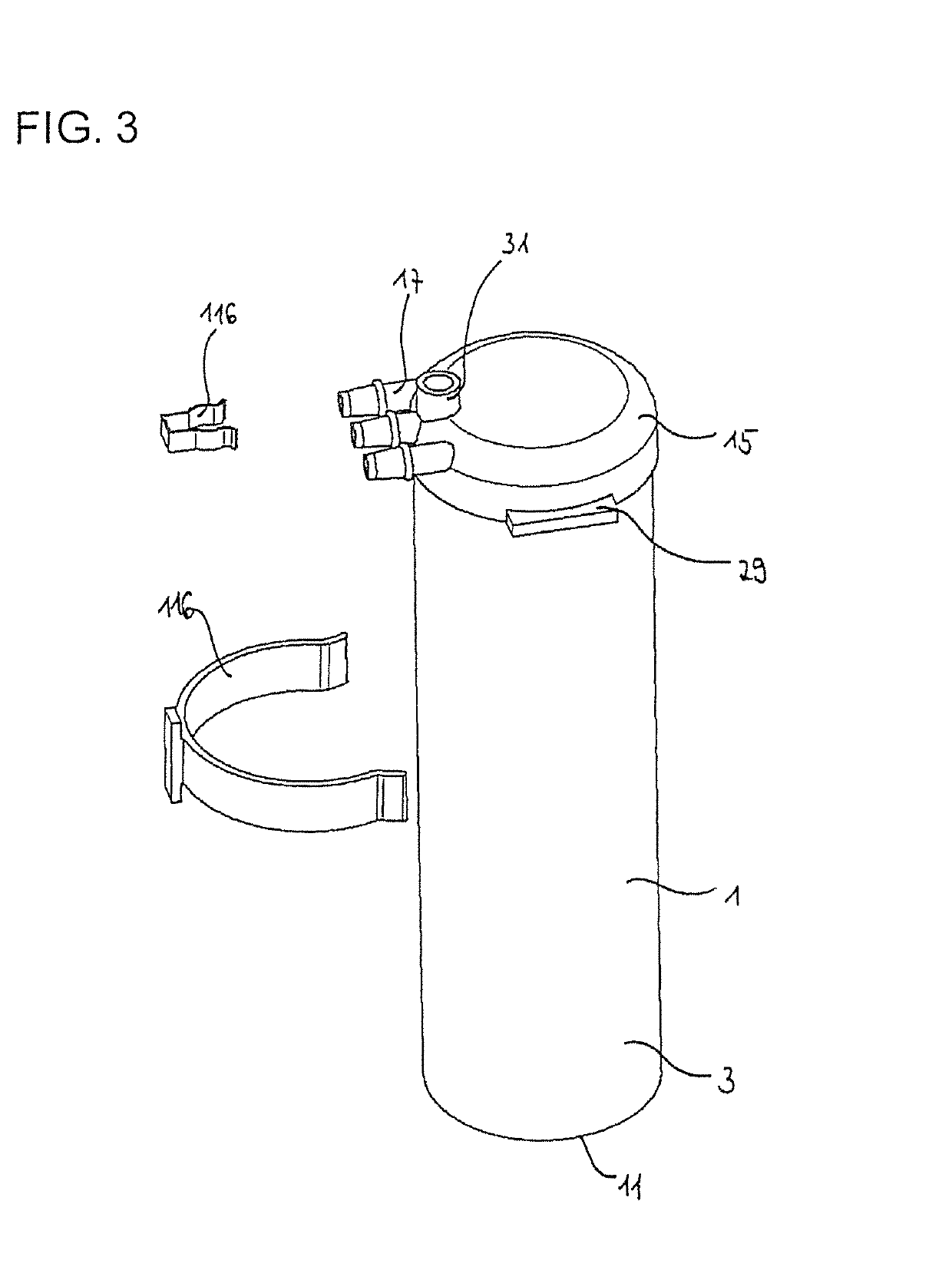 Connecting structure for connecting a filter housing to a filter housing retaining structure, cleaning system, filter housing cover for a filter housing and method for connecting a filter housing cover to a filter housing retaining structure