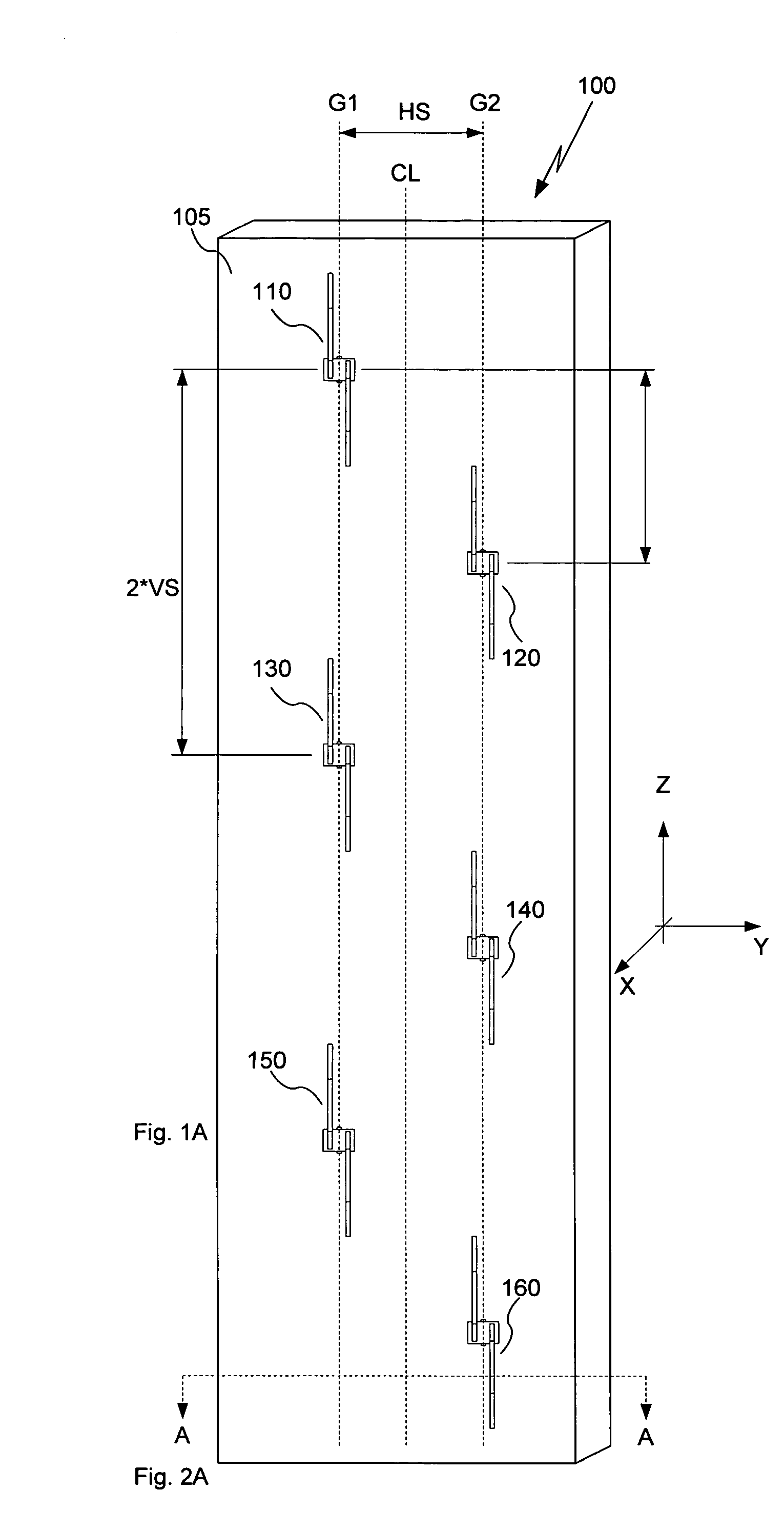 Dual staggered vertically polarized variable azimuth beamwidth antenna for wireless network