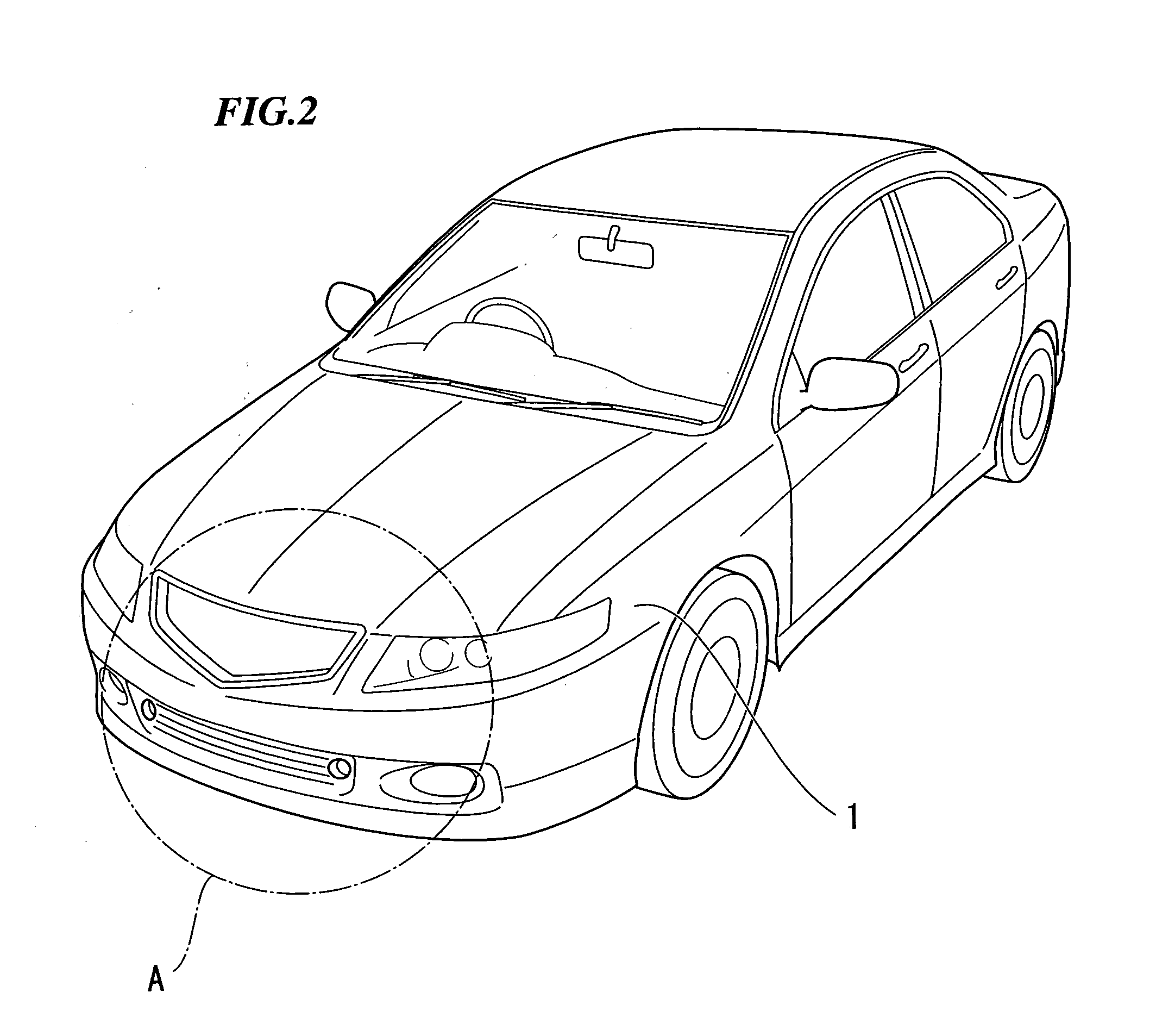 Structure for attaching stereoscopic camera in vehicle