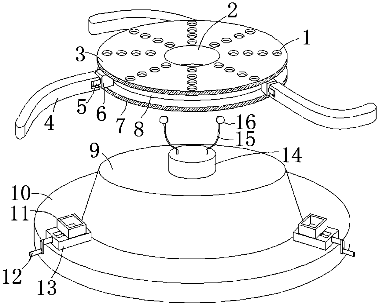 A support device for an industrial robot