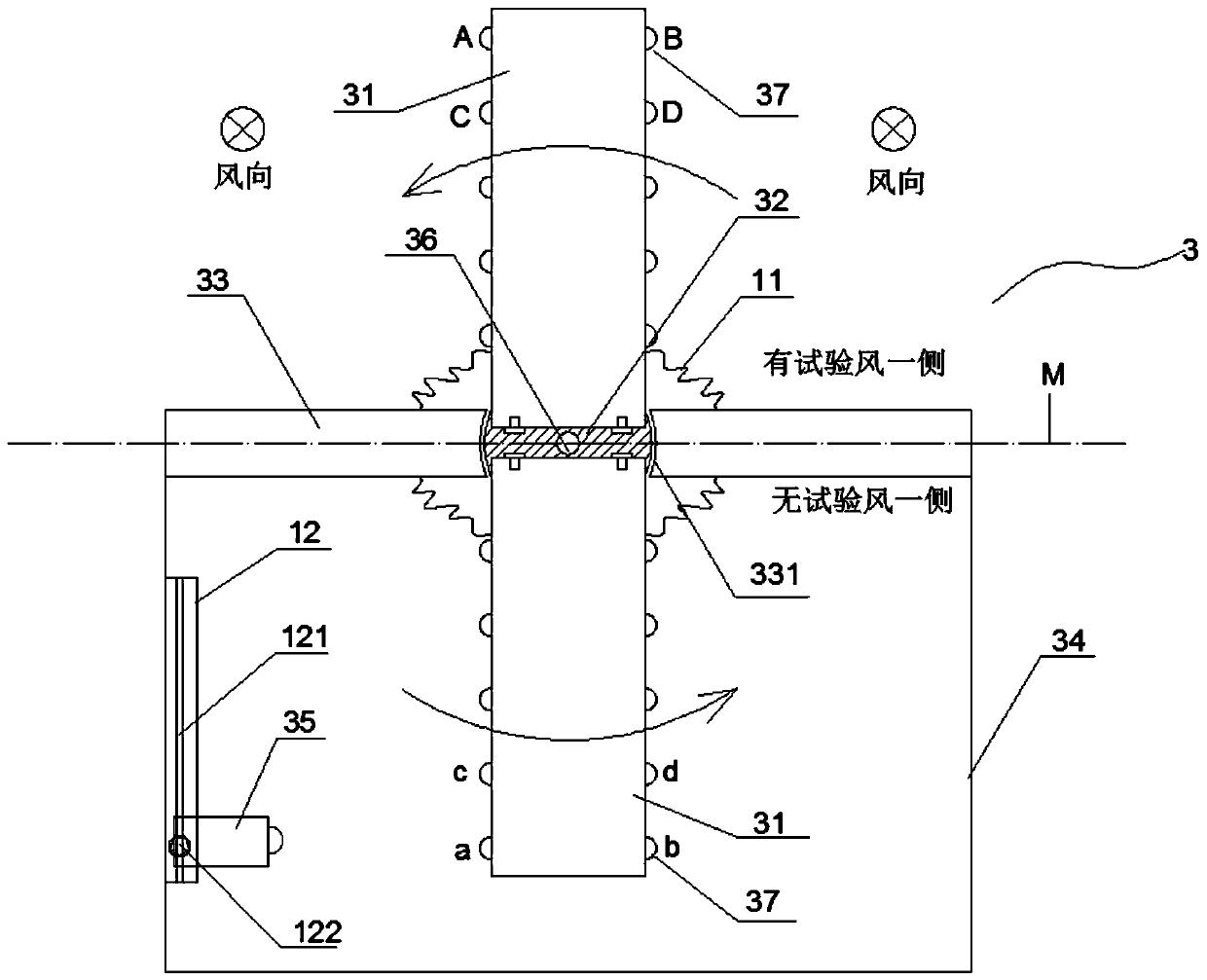 A synchronous aeroelastic-pressure measurement wind tunnel test device considering the effect of aerodynamic disturbance