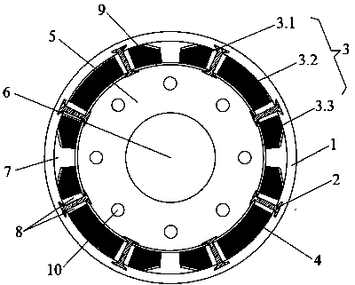 Low temperature resistant high speed permanent magnet motor high strength rotor structure