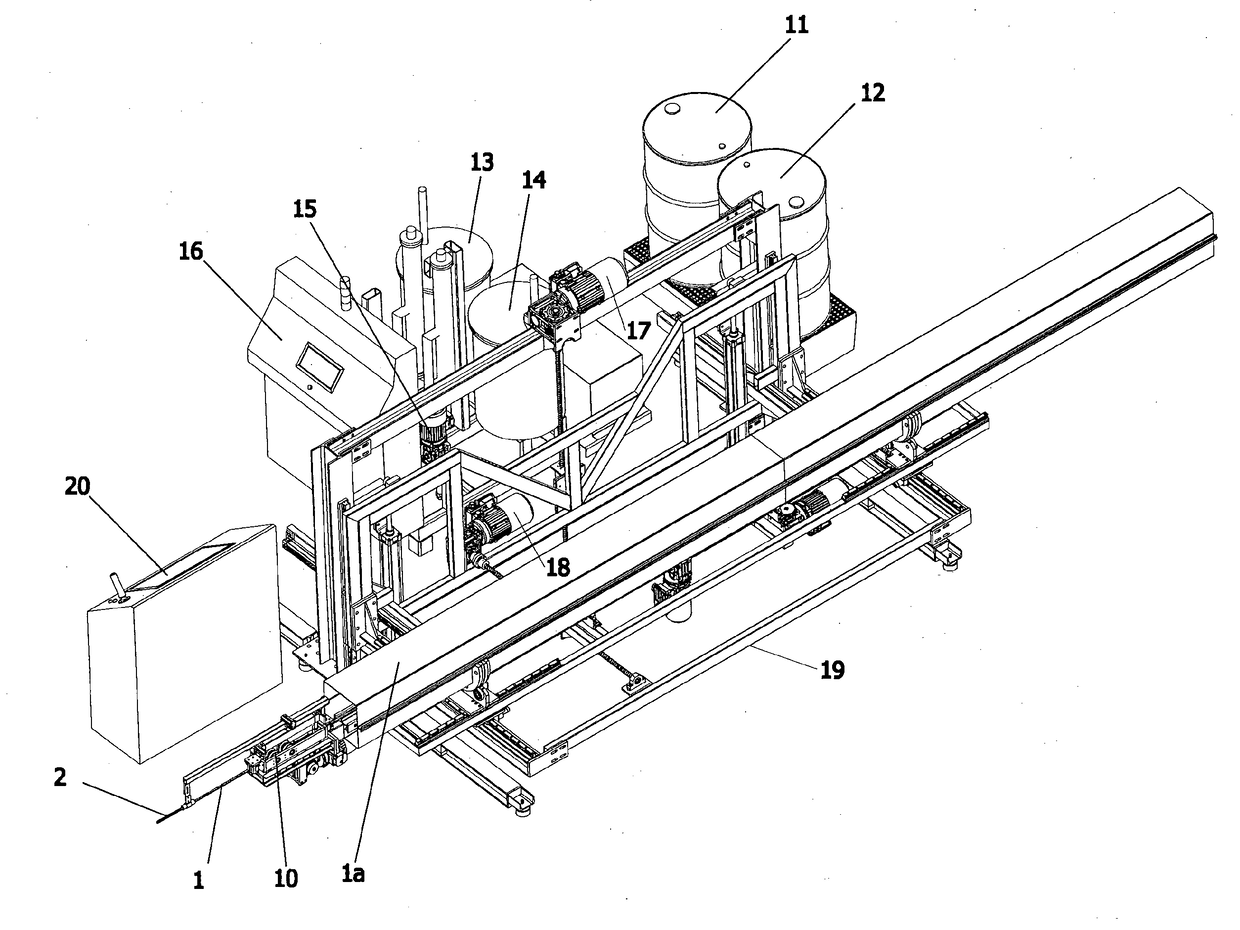 Device for delivering an insulation enhancing polyurethane foam within profiles used in doors, windows and related applications