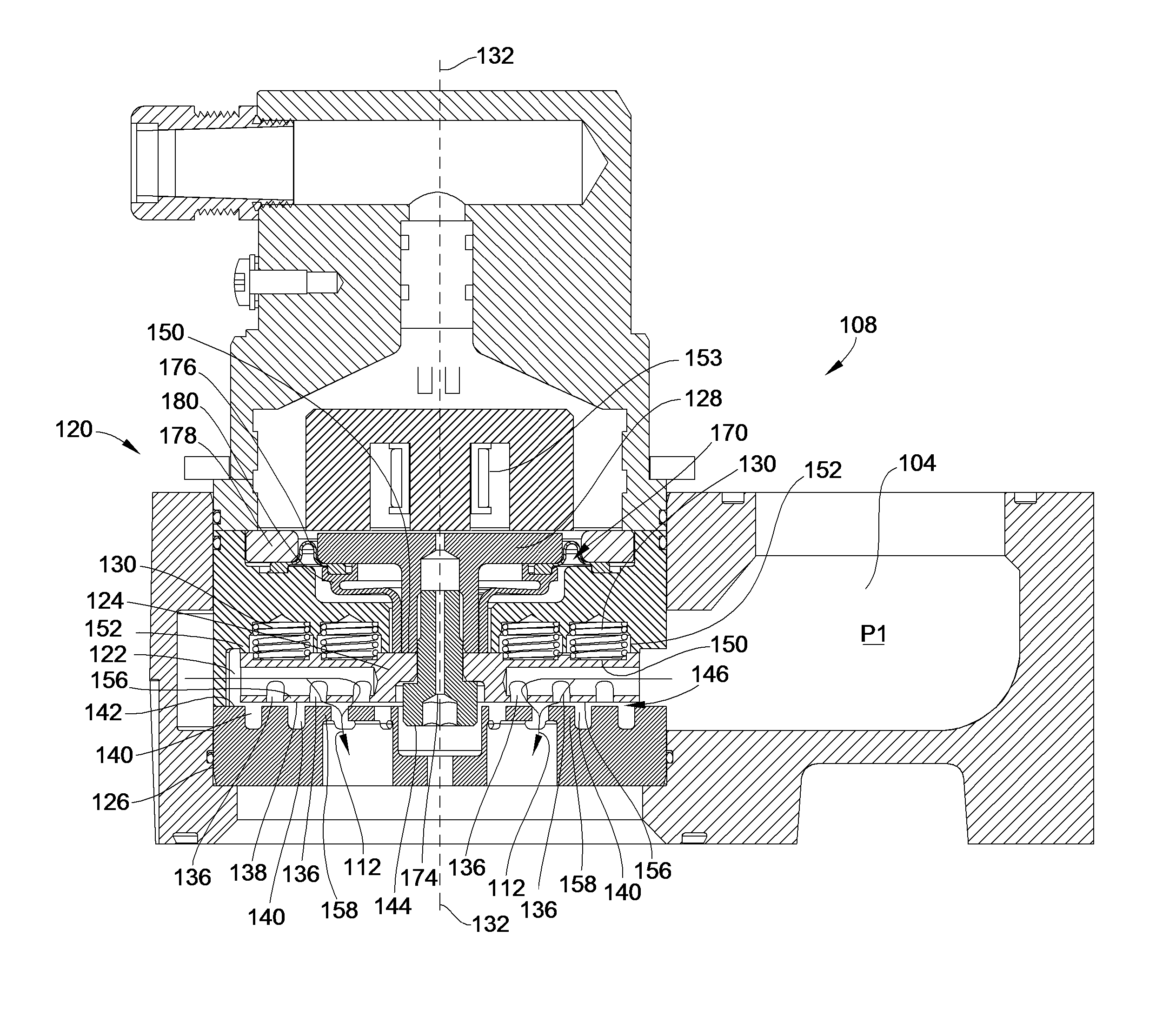 Fluid admission system for providing a pressure-balanced valve