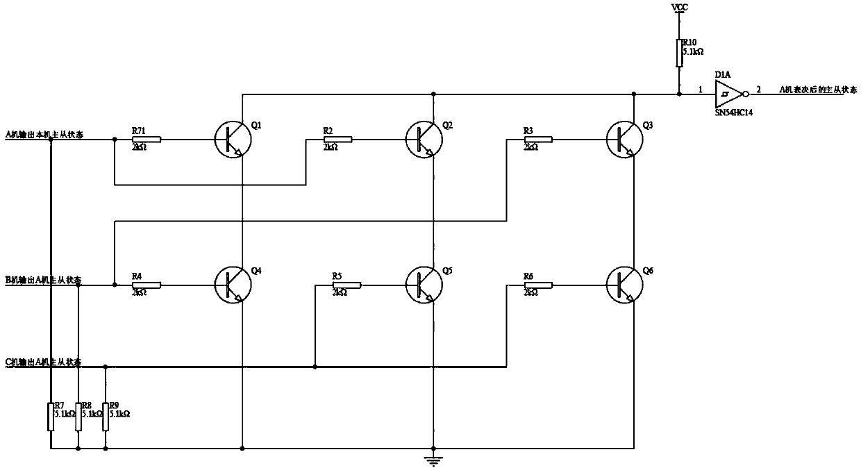 Multicomputer system priority chain voting device applied to space application