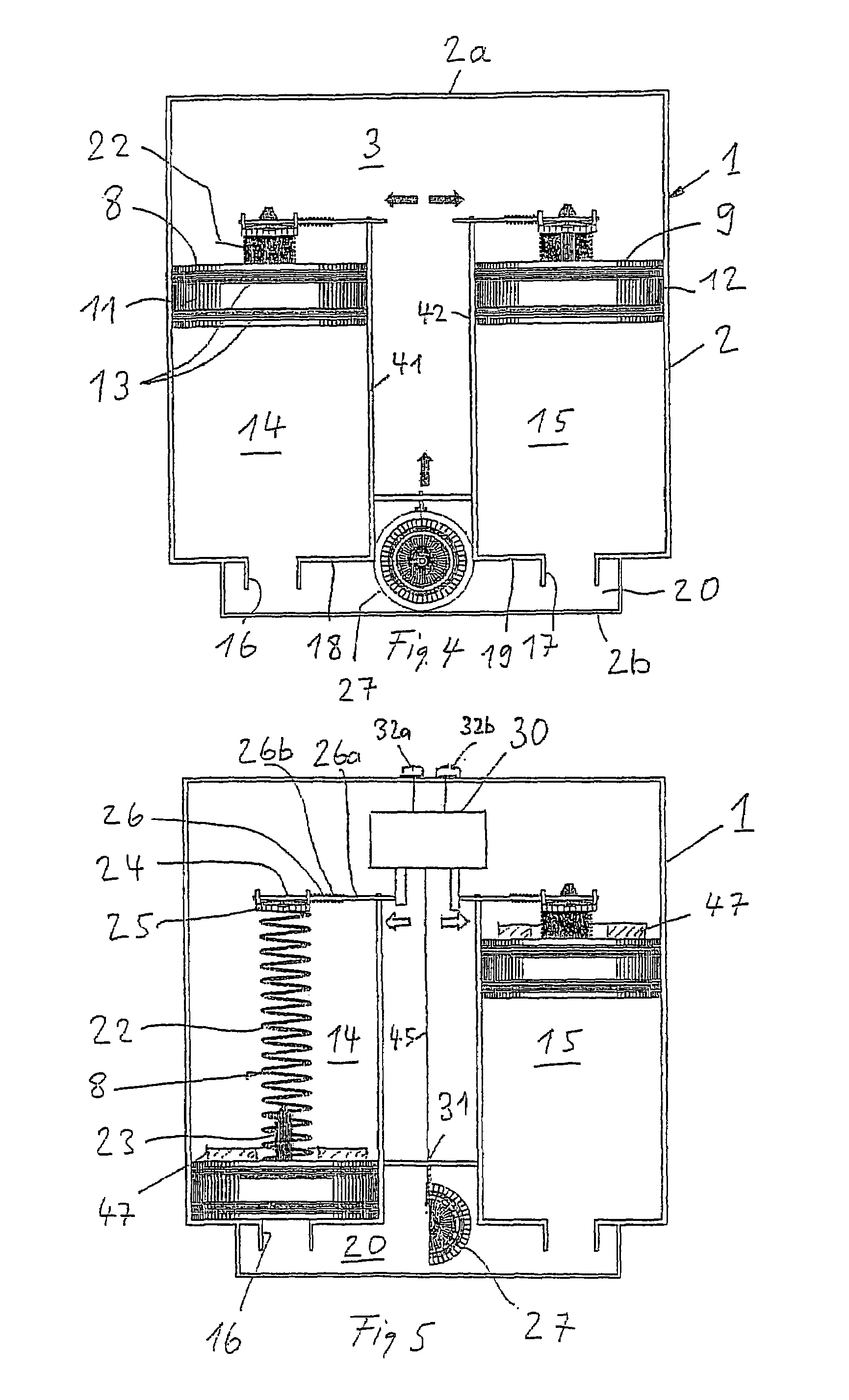 Flushing device for a lavatory