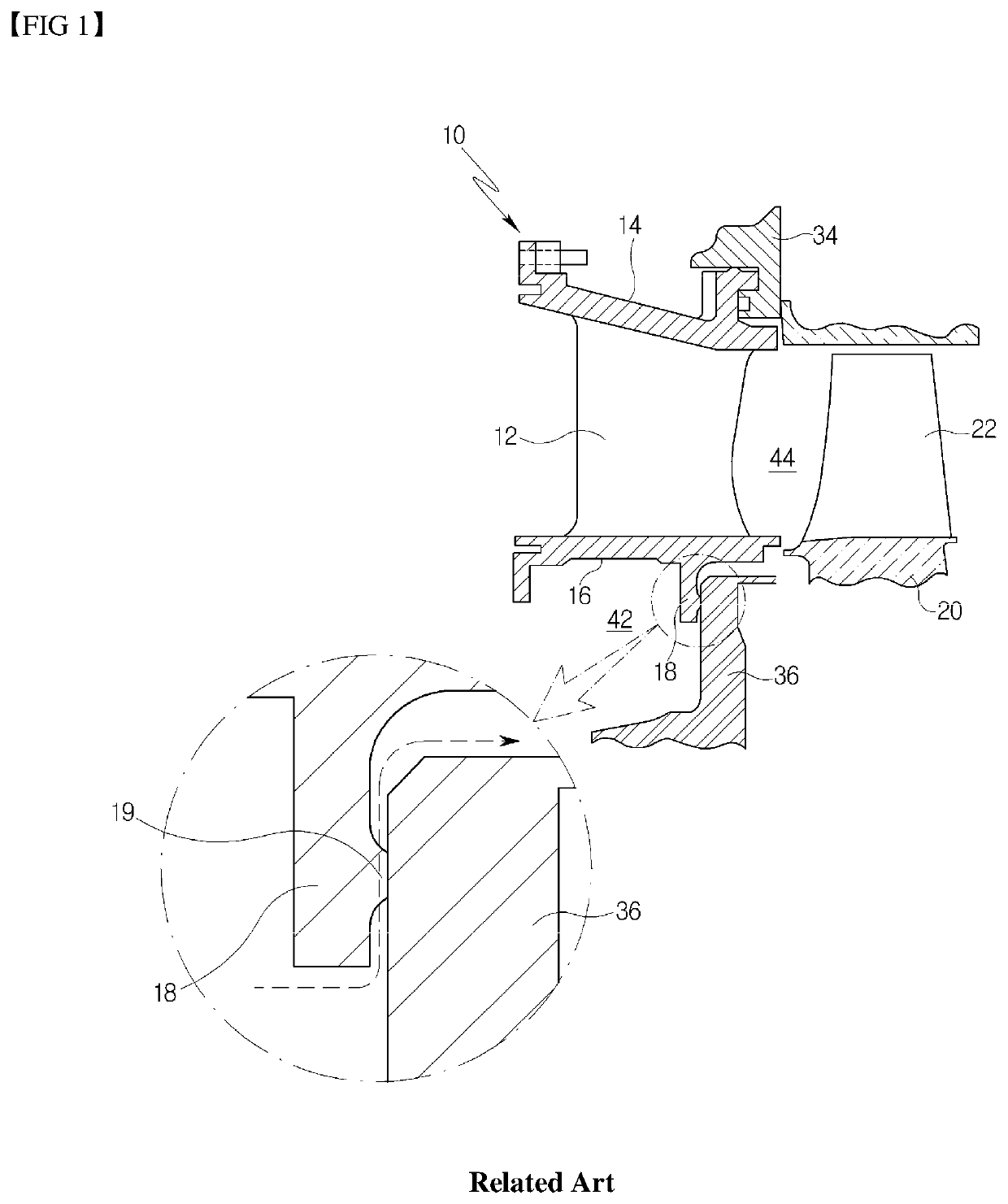 First-stage turbine vane supporting structure and gas turbine including same