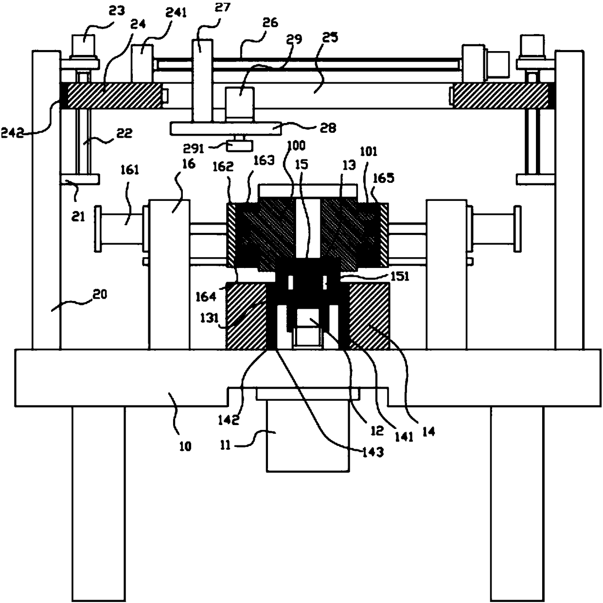 Transverse groove milling mechanism of end-grooved axle for automobile