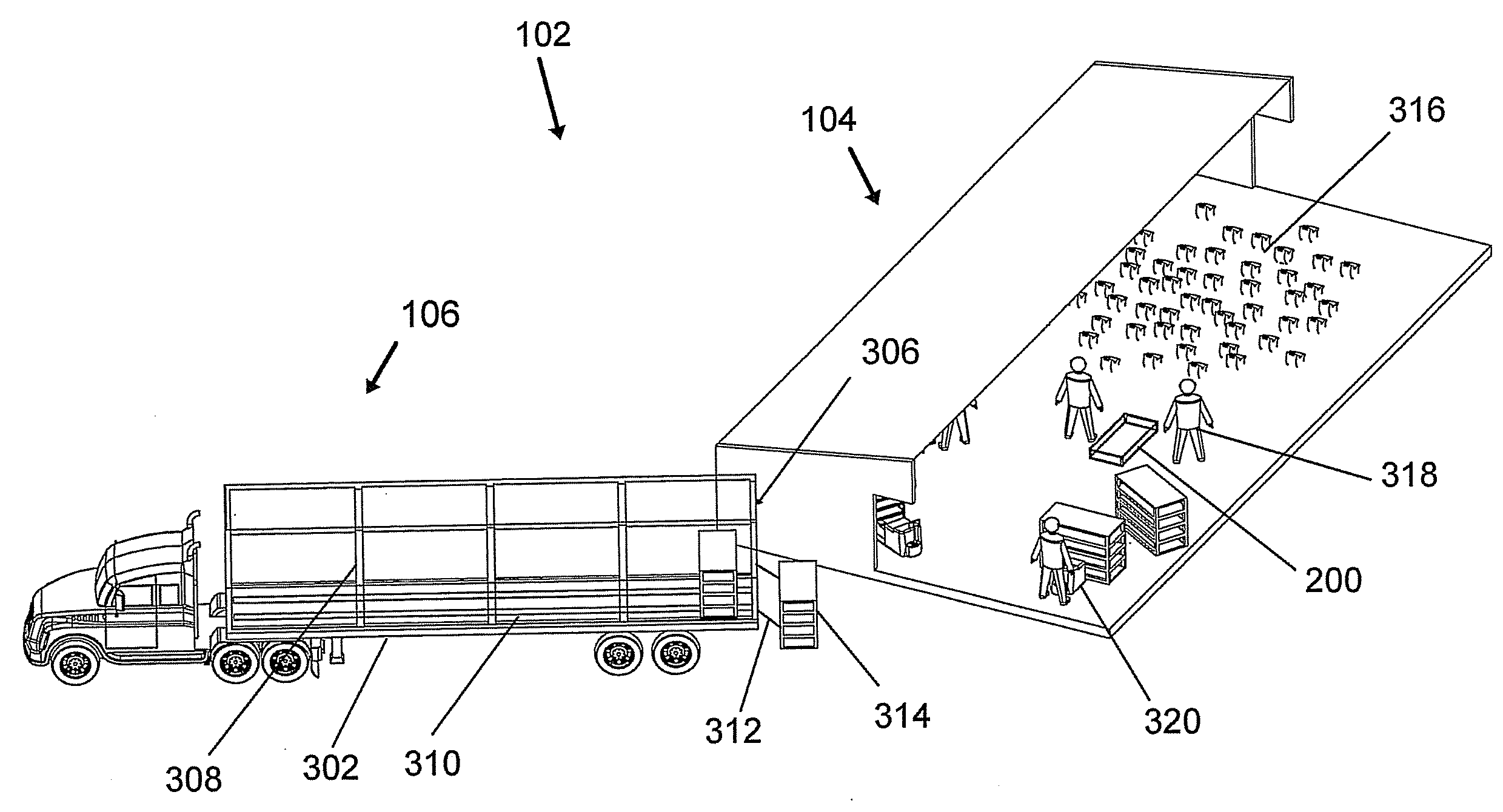 Stackable tray system and method to load, transport, stun and singulate poultry