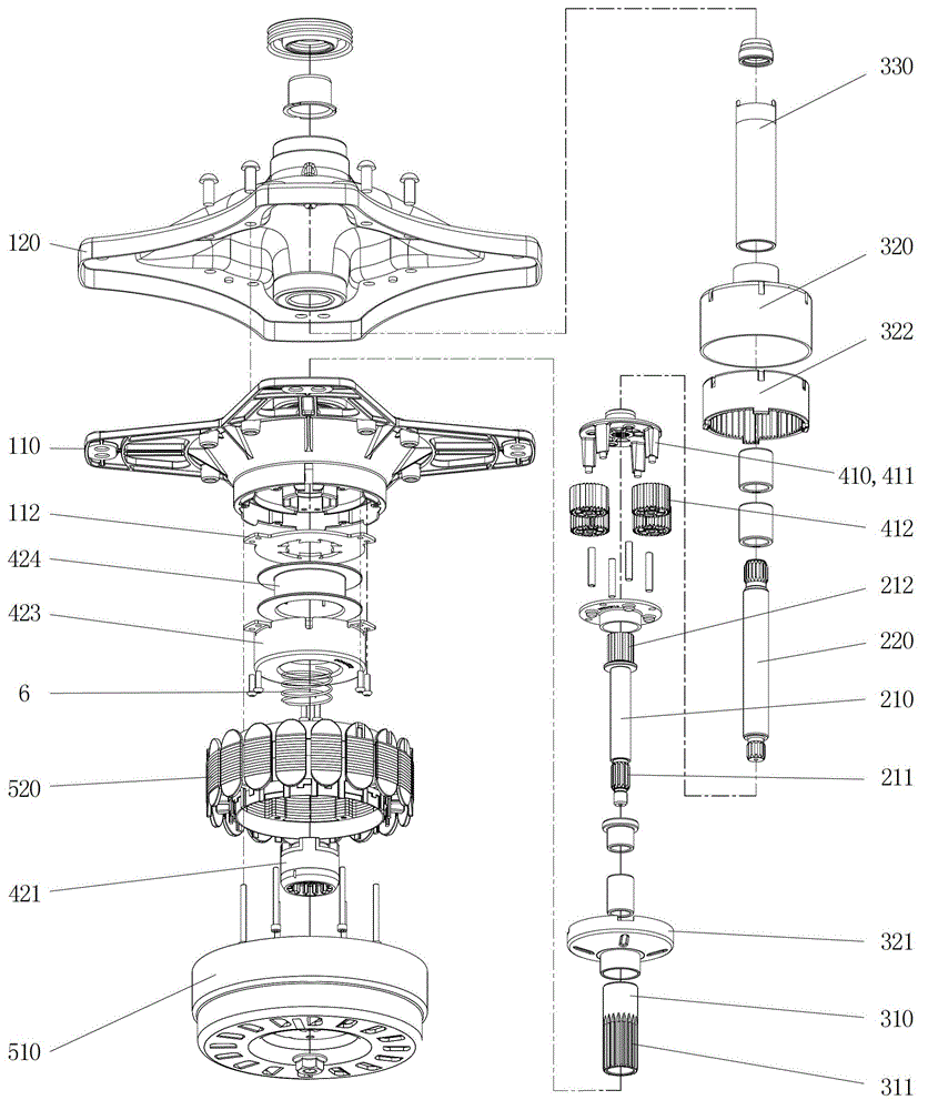 Drive assembly of pulsator washing machine