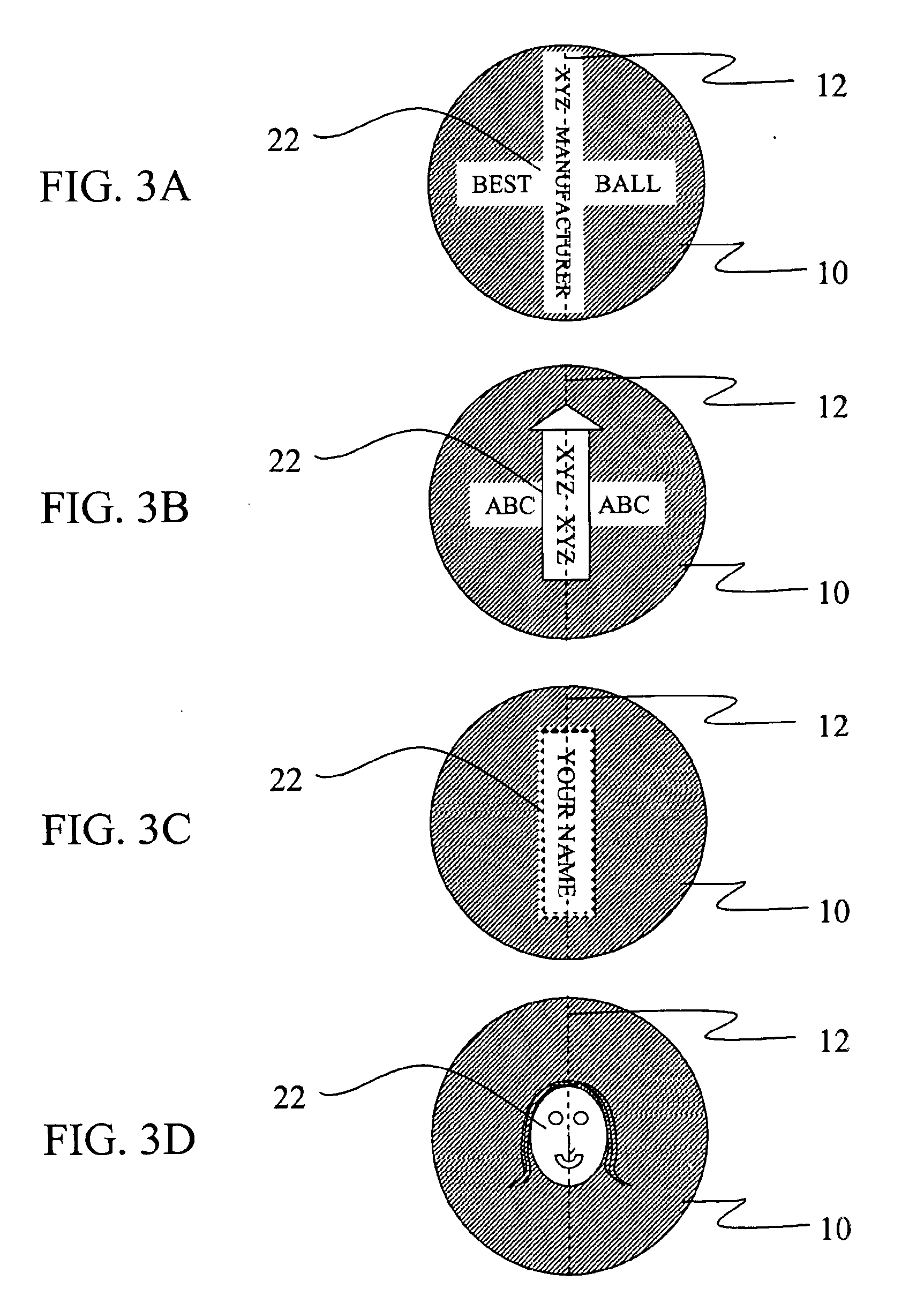 Method and device for marking golf balls