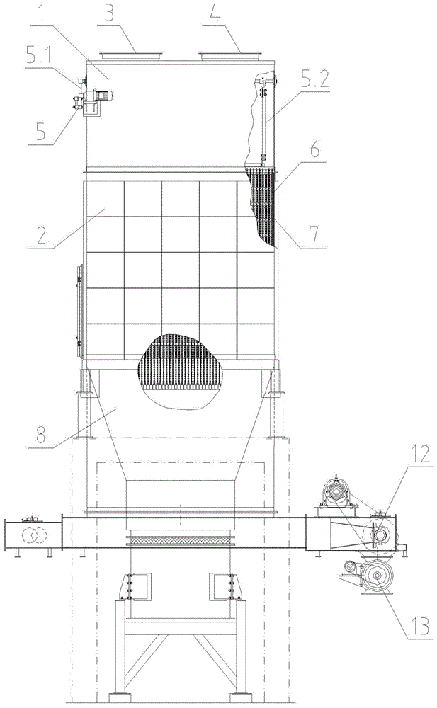 Rocker deashing plate cooler