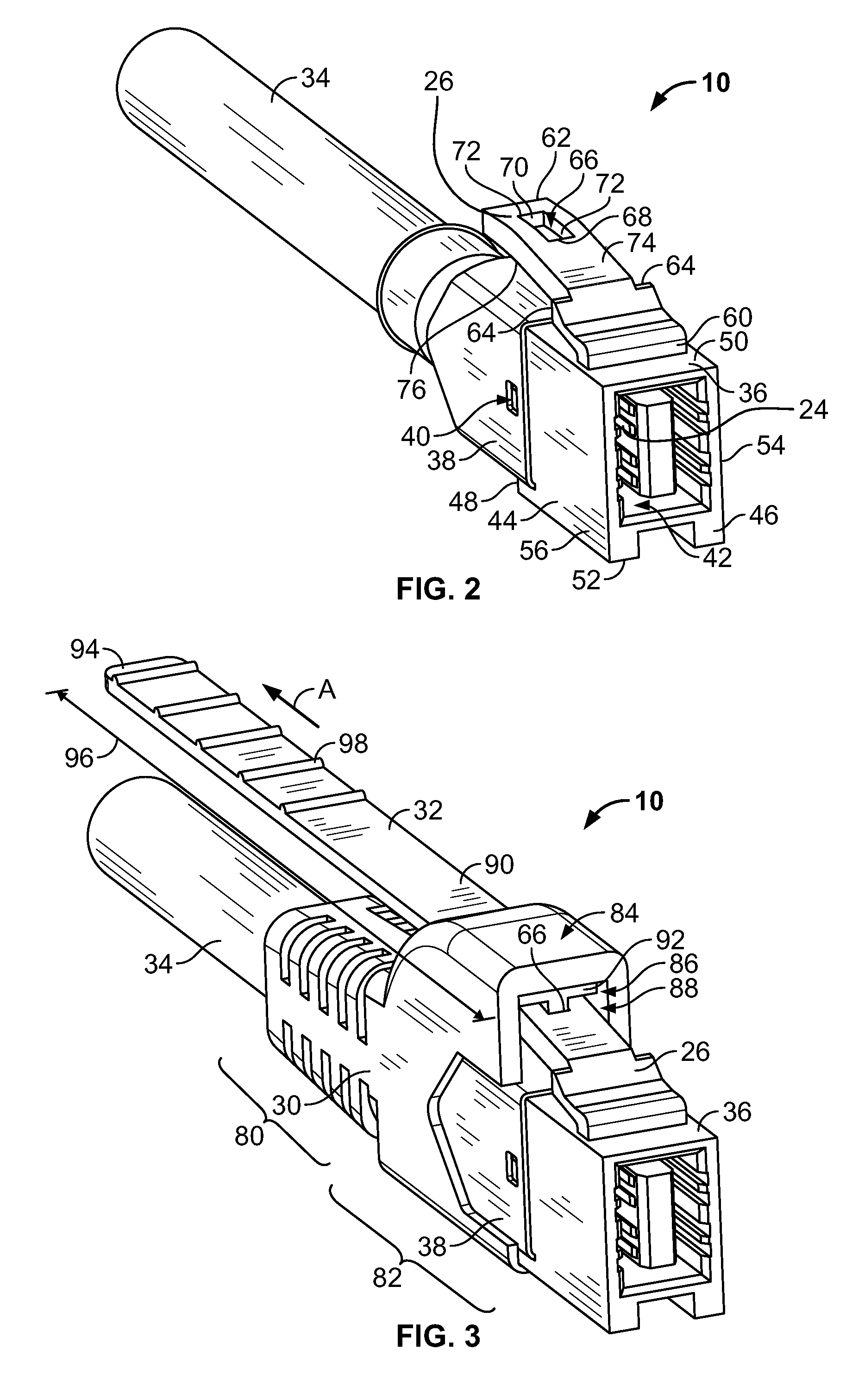 Electrical connector having pull tether for latch release