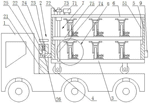 Transport vehicle of bicycles