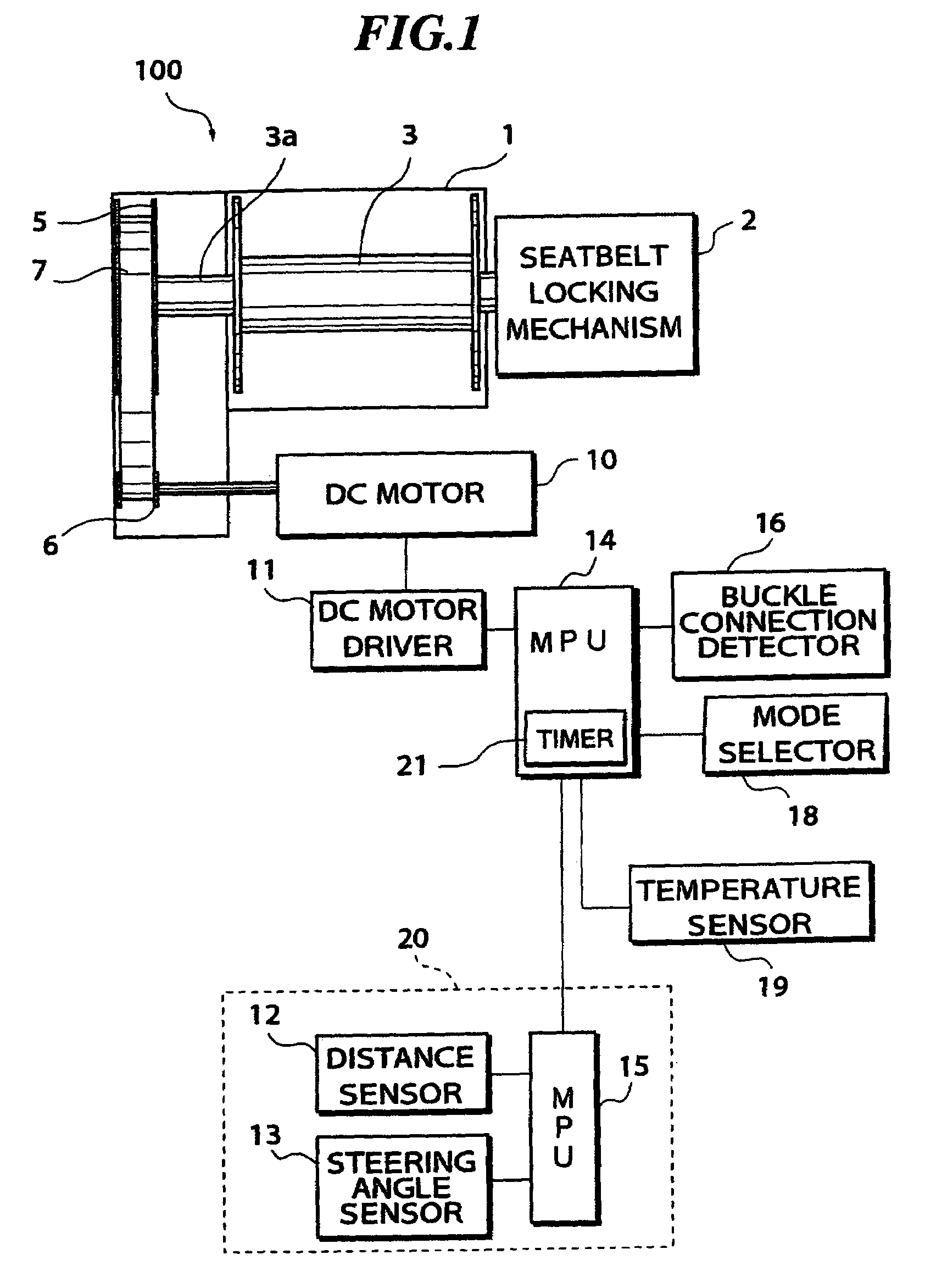 Automotive passenger restraint and protection apparatus and seatbelt protraction and retraction amount-detecting device