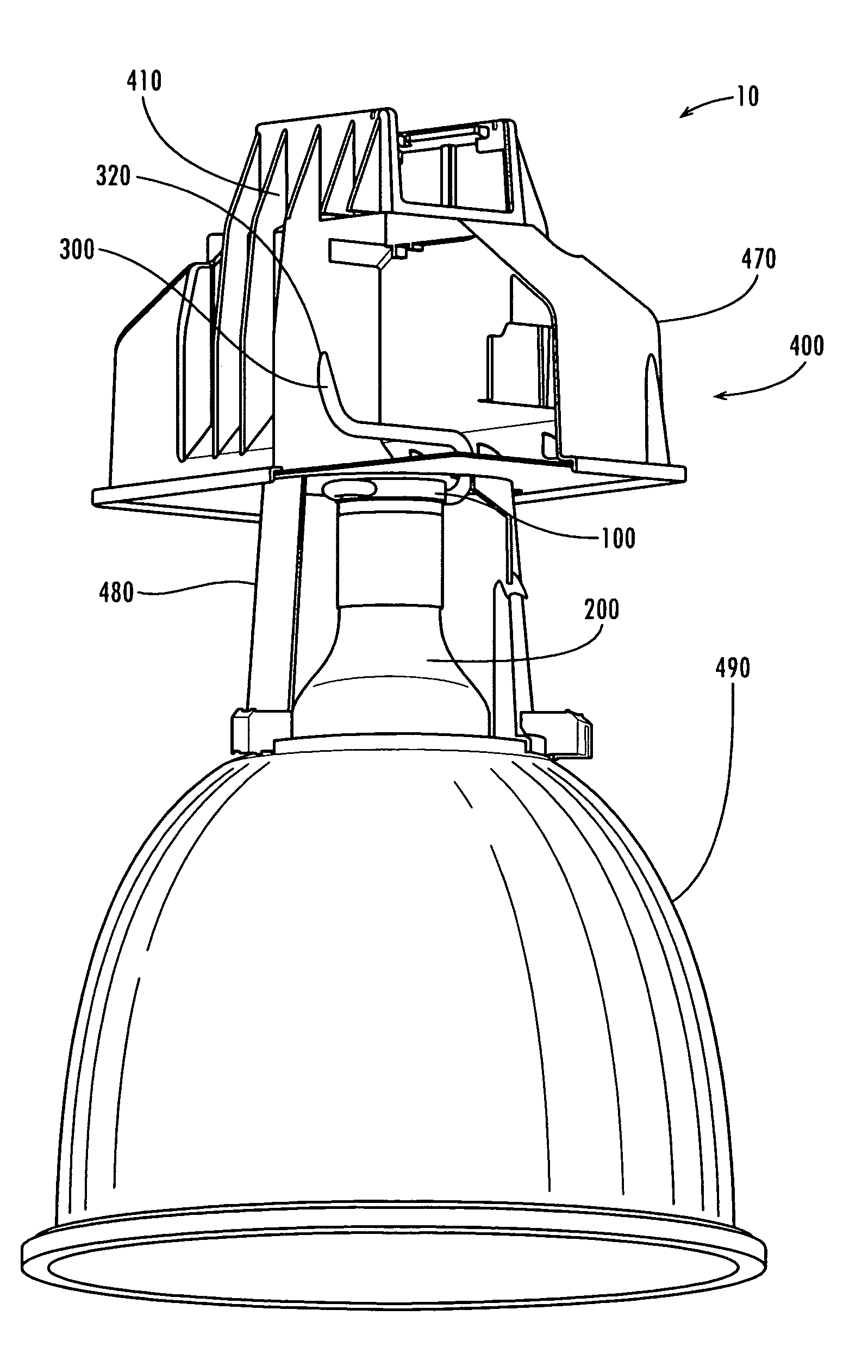 Lamp thermal management system