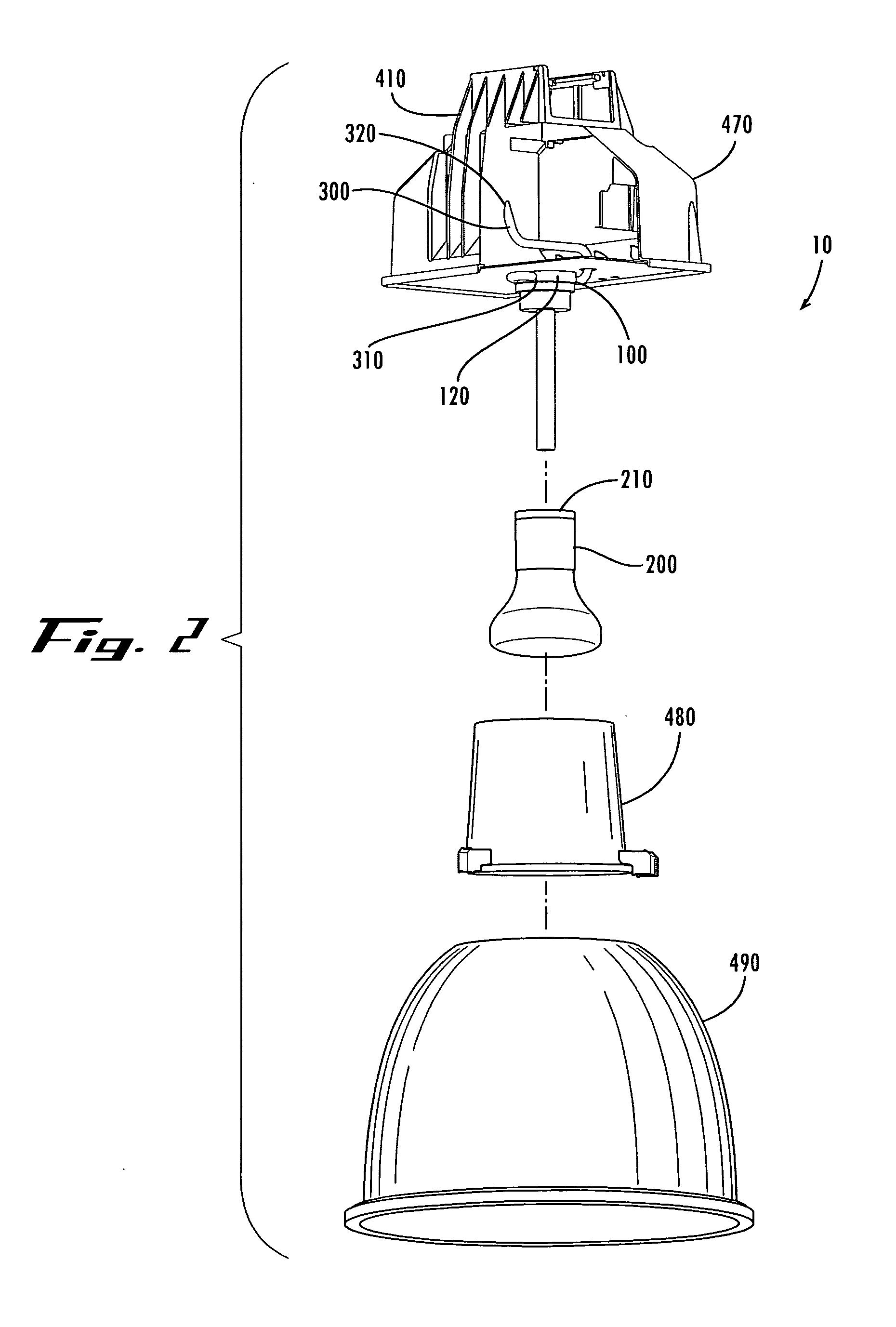 Lamp thermal management system