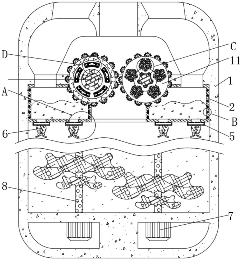 Crushing and recycling protection device for polystyrene foam board