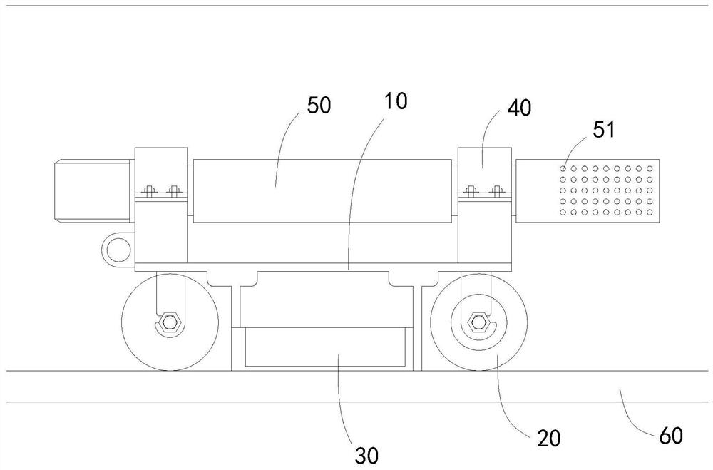 An auxiliary device for painting the inner wall of steel pipelines