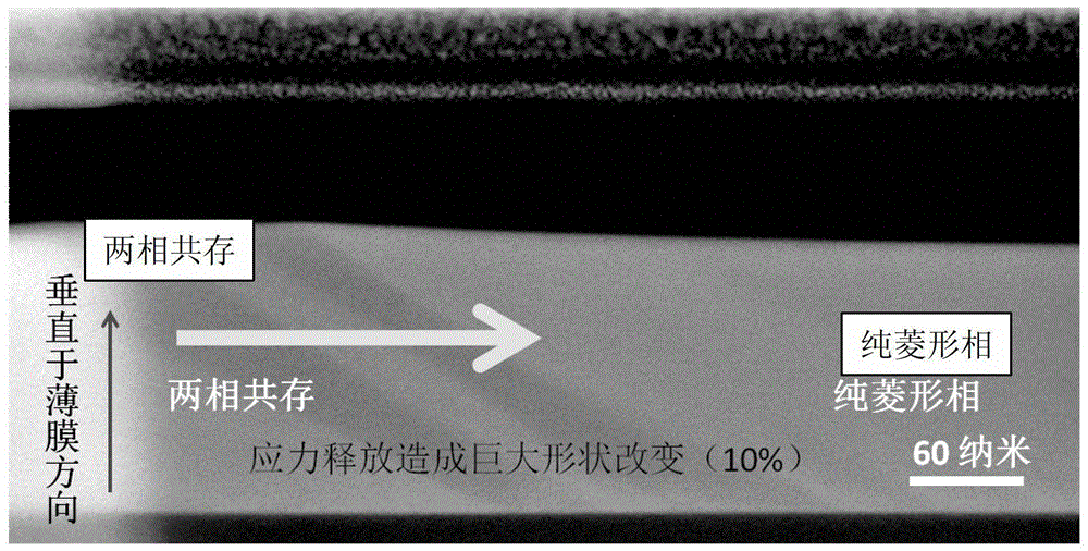 A kind of preparation method and application of oxide film material with shape memory effect