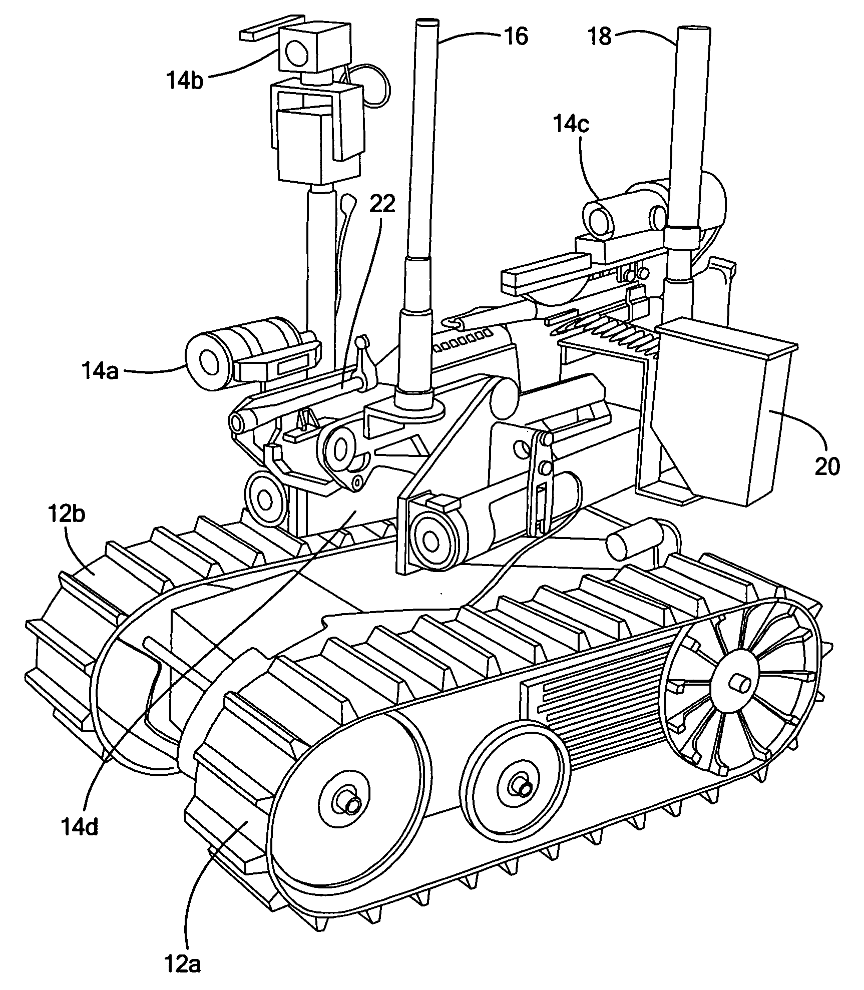 Robot deployed weapon system and safing method