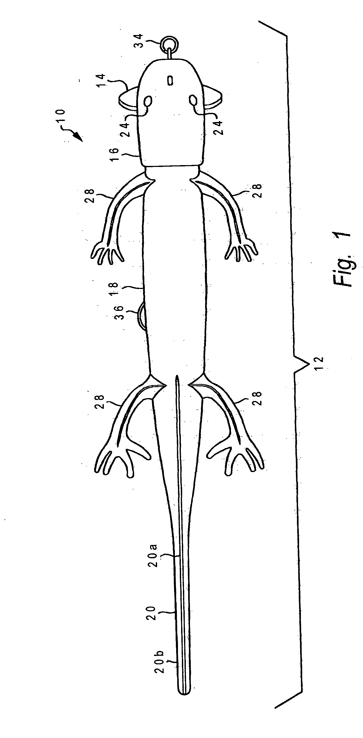 Simulated mudpuppy fishing lure