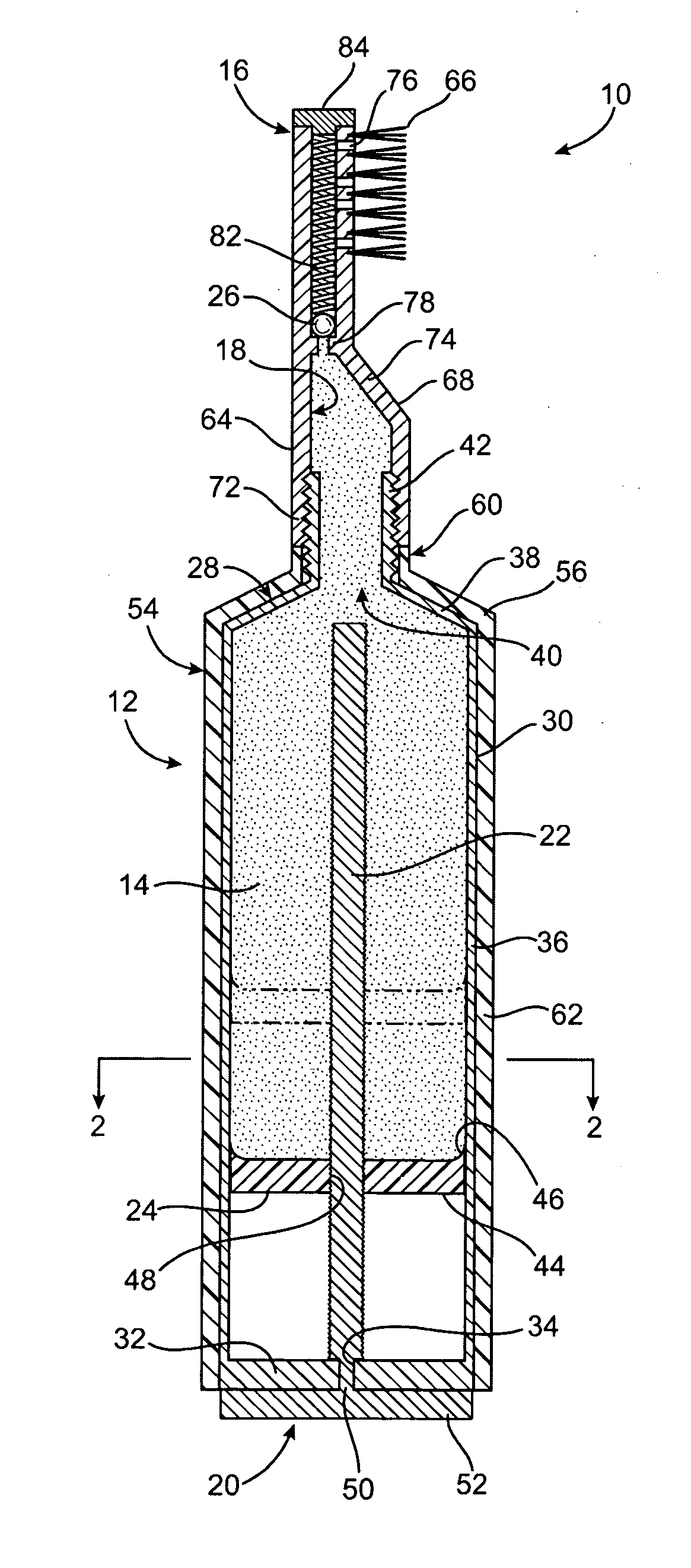 Dispensing toothbrush